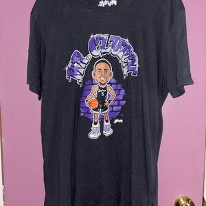 Black Graphic T-Shirt with Cartoon Design